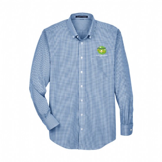 Devon & Jones Men's Crown Collection Gingham Check Woven Shirt #2