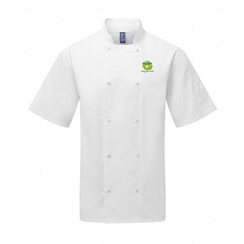 Artisan Collection Unisex Studded Short Sleeve Chef's Jacket